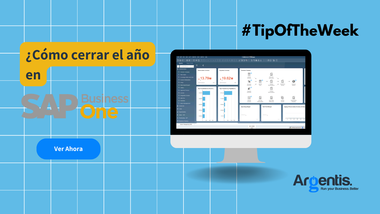 Inicio 11 ¿Como cerrar el año en SAP Business One?